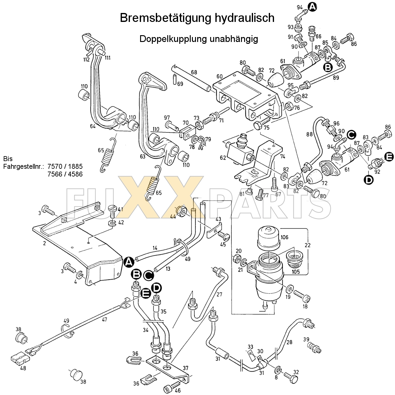 D 6807 Bremsbetätigung Doppelk. 1