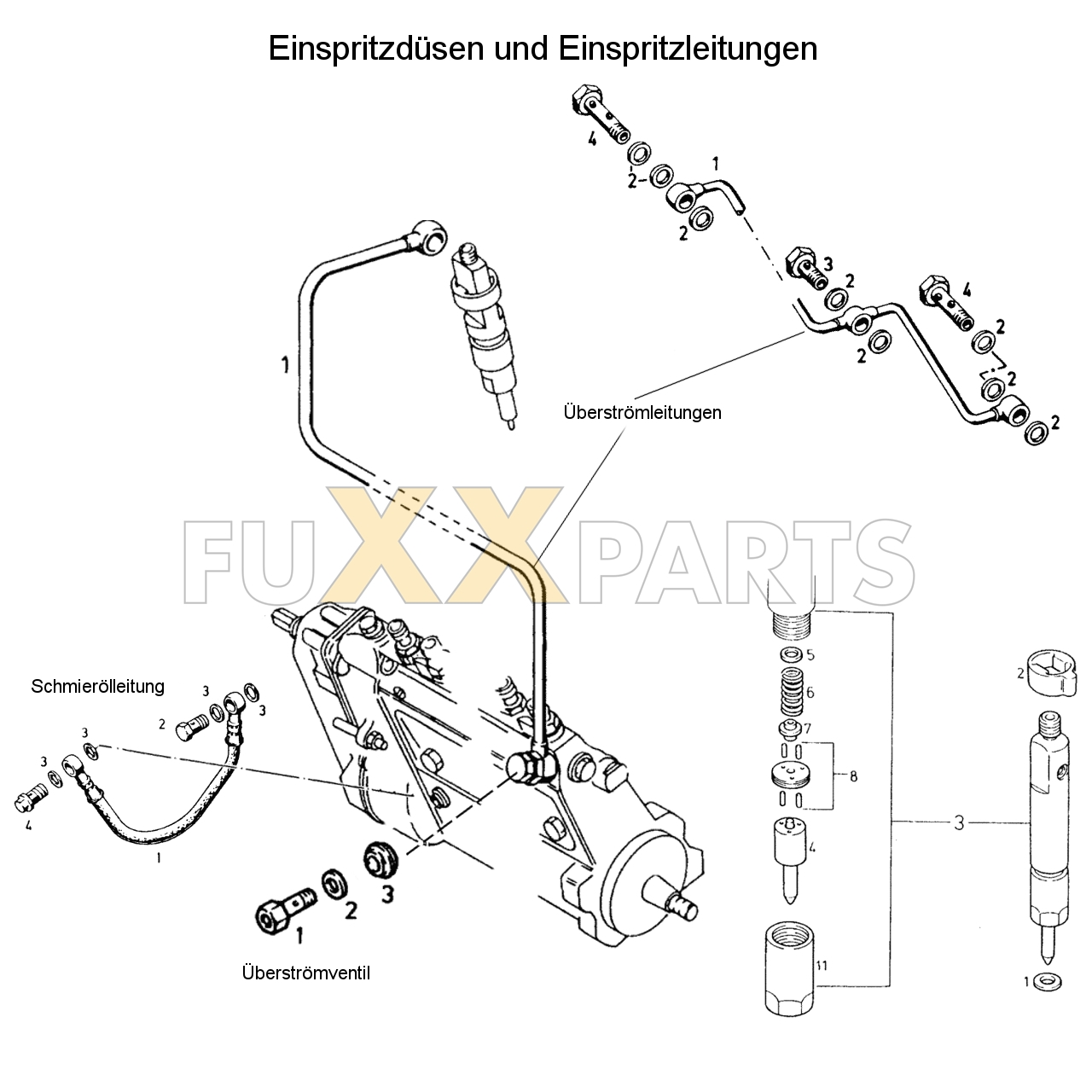 D 7807 Einspritzdüsen und Einspritzleitungen