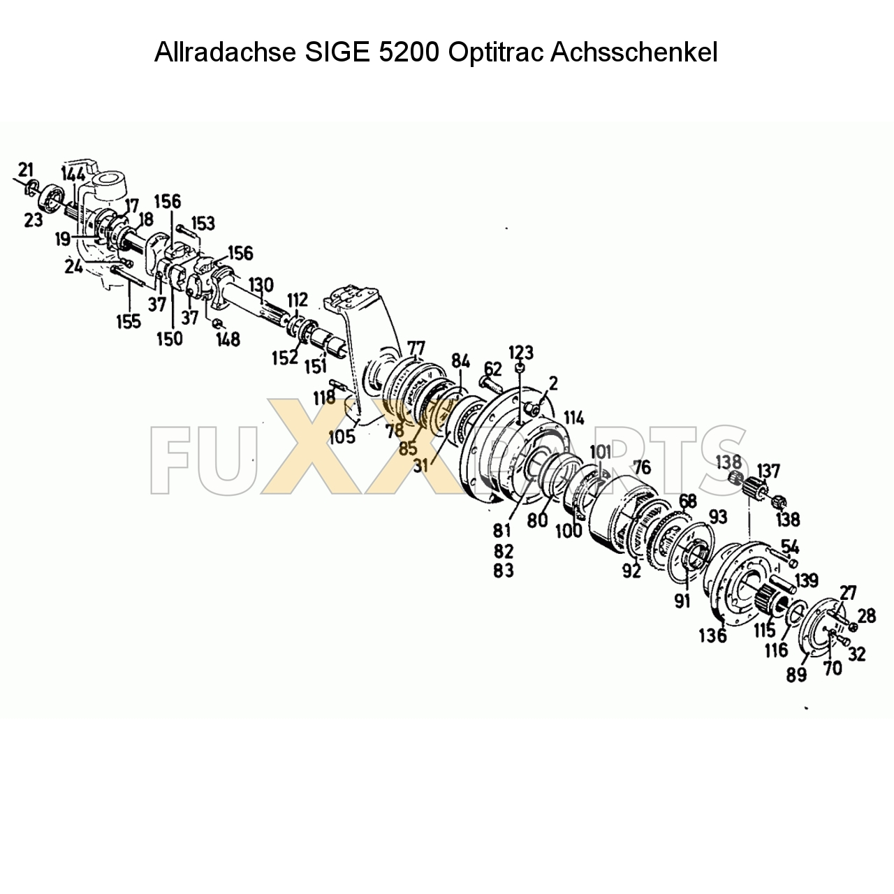D 13006 Allradachse SIGE 5200 Optitrac Achsschenkel