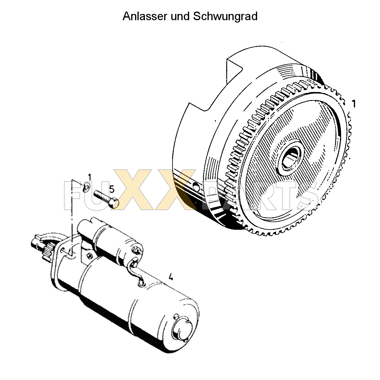 D 4807 Anlasser und Schwungrad