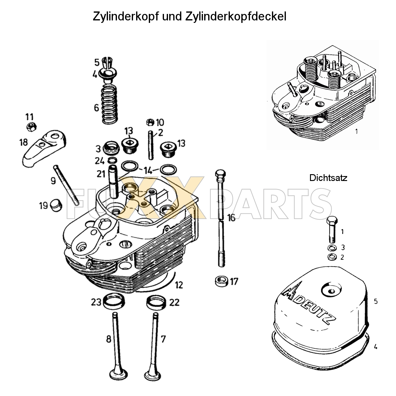 D 7207 C Zylinderkopf und Zylinderkopfdeckel