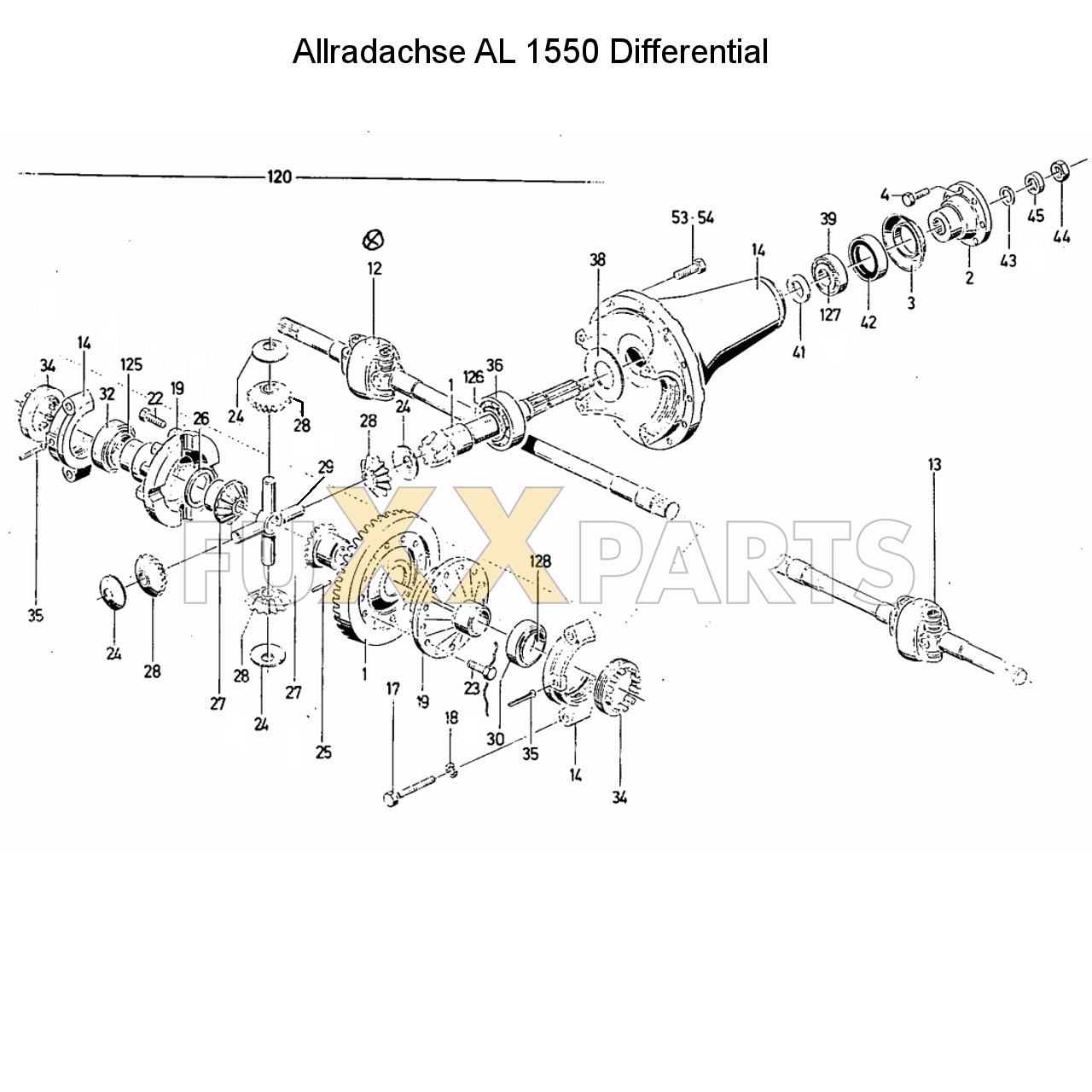 D 7206 Allradachse AL 1550 Differential