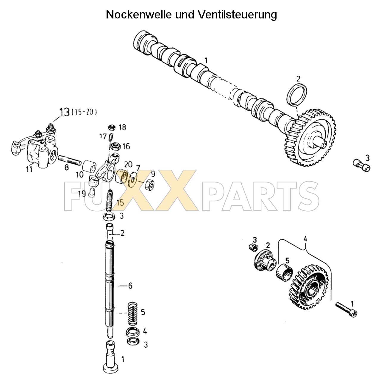 D 5207 C Nockenwelle und Ventilsteuerung