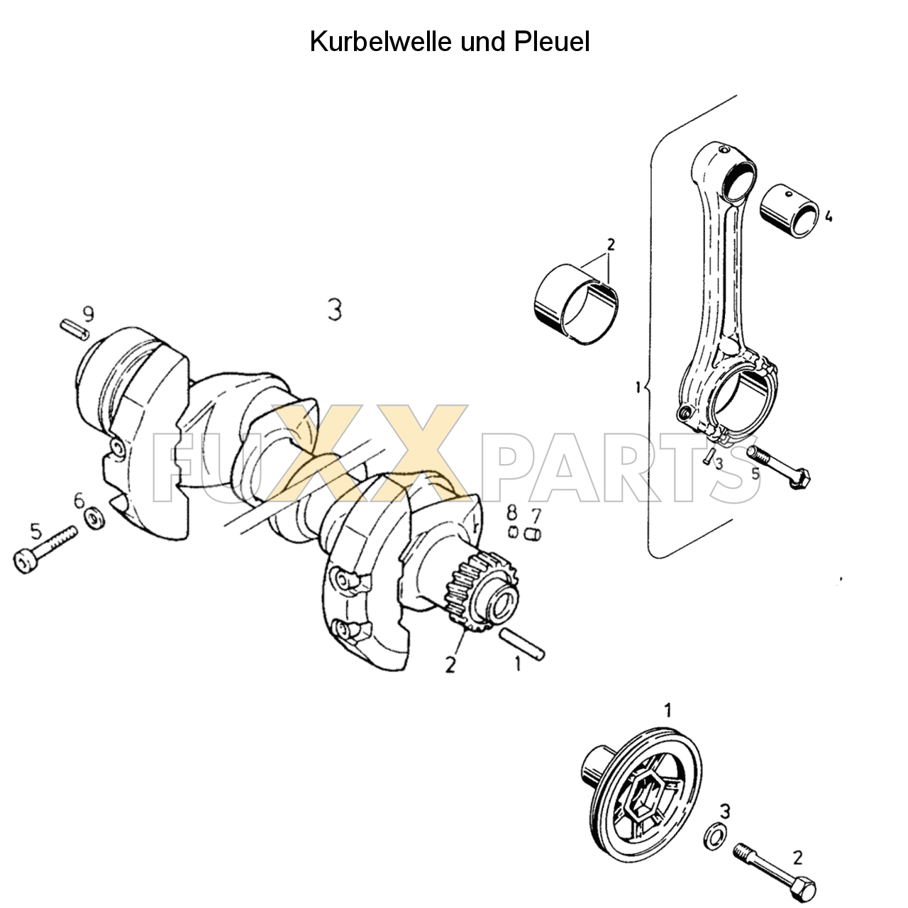 D 6807 C Kurbelwelle und Pleuel