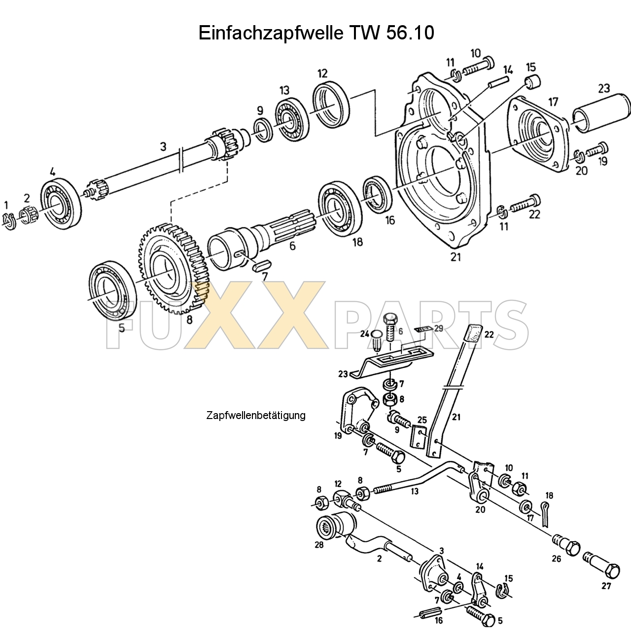 D 6807 Einfachzapfwelle TW 56.10