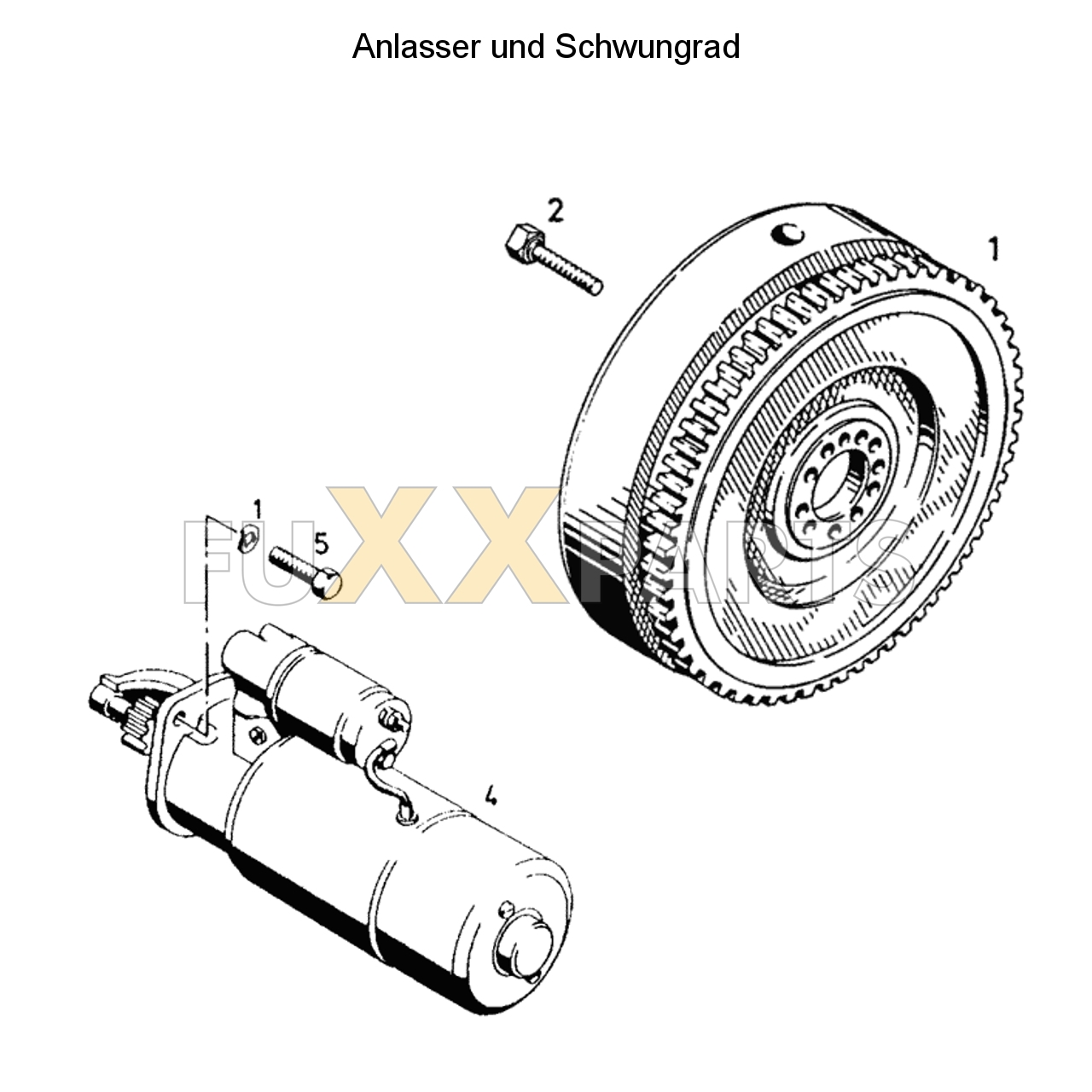 D 6807 C Anlasser und Schwungrad