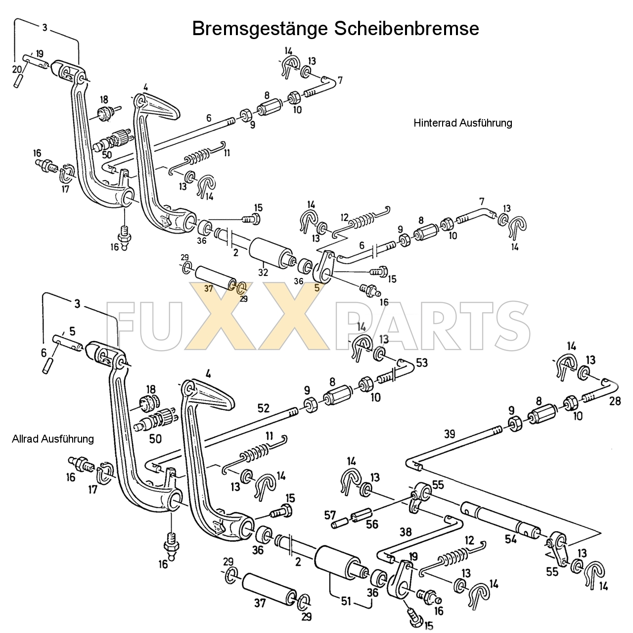 D 6207 Bremsgestänge Scheibenbremse