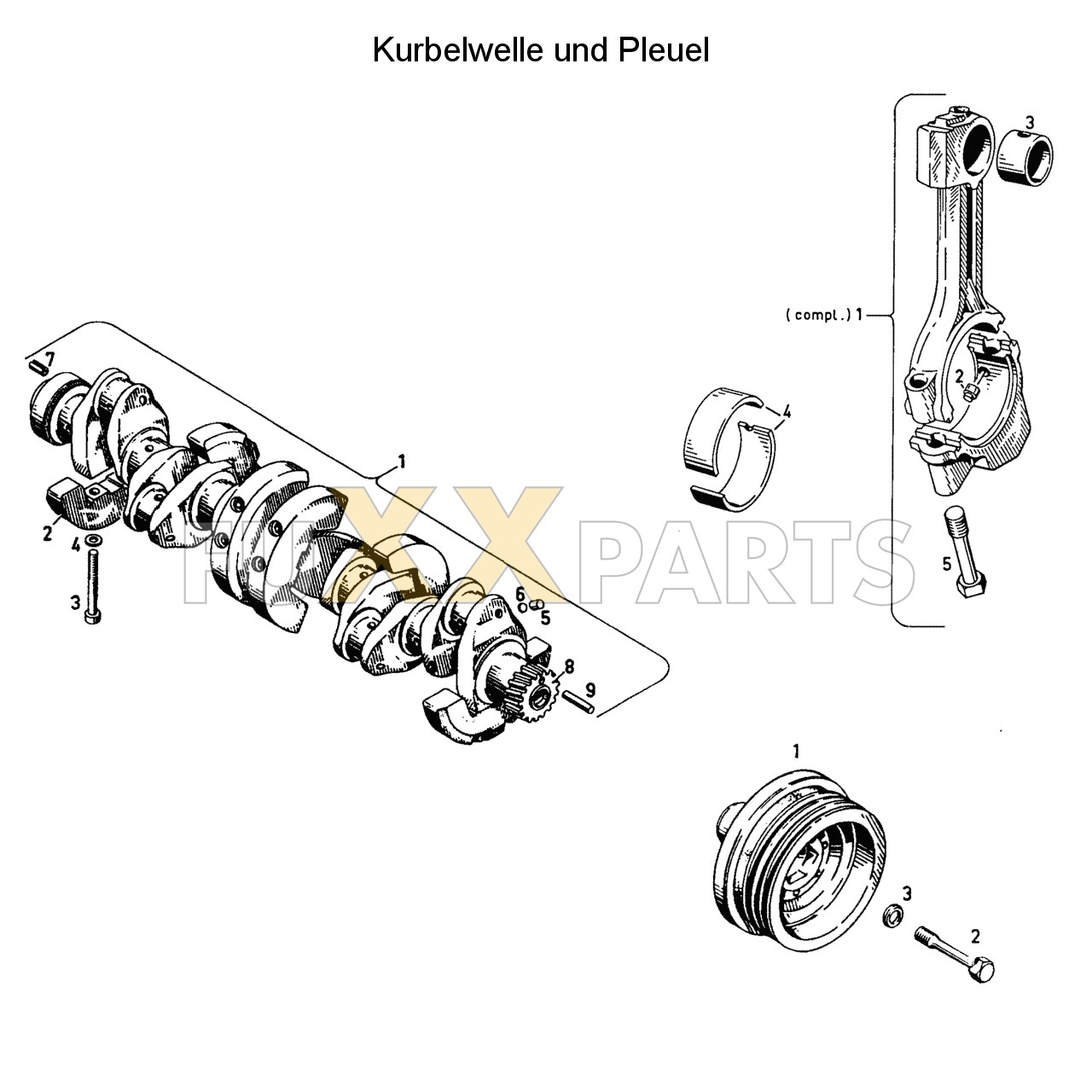 DX 120-76XX Kurbelwelle und Pleuel