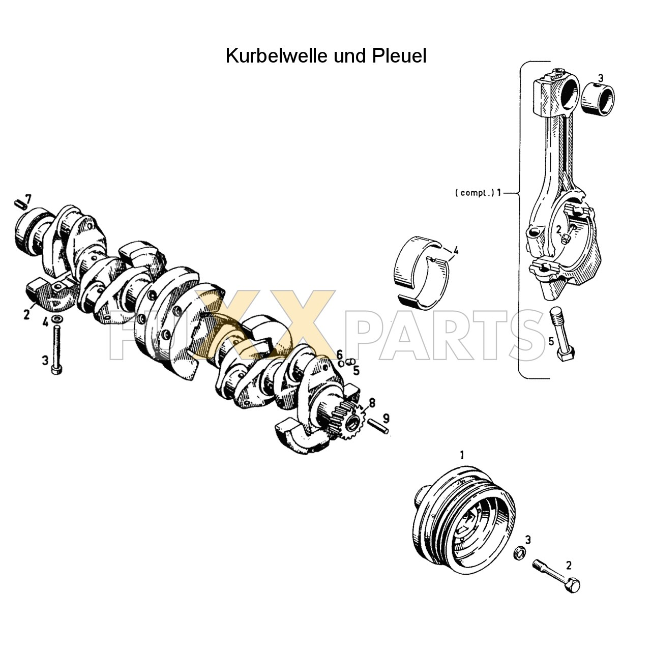 DX 120-78XX Kurbelwelle und Pleuel