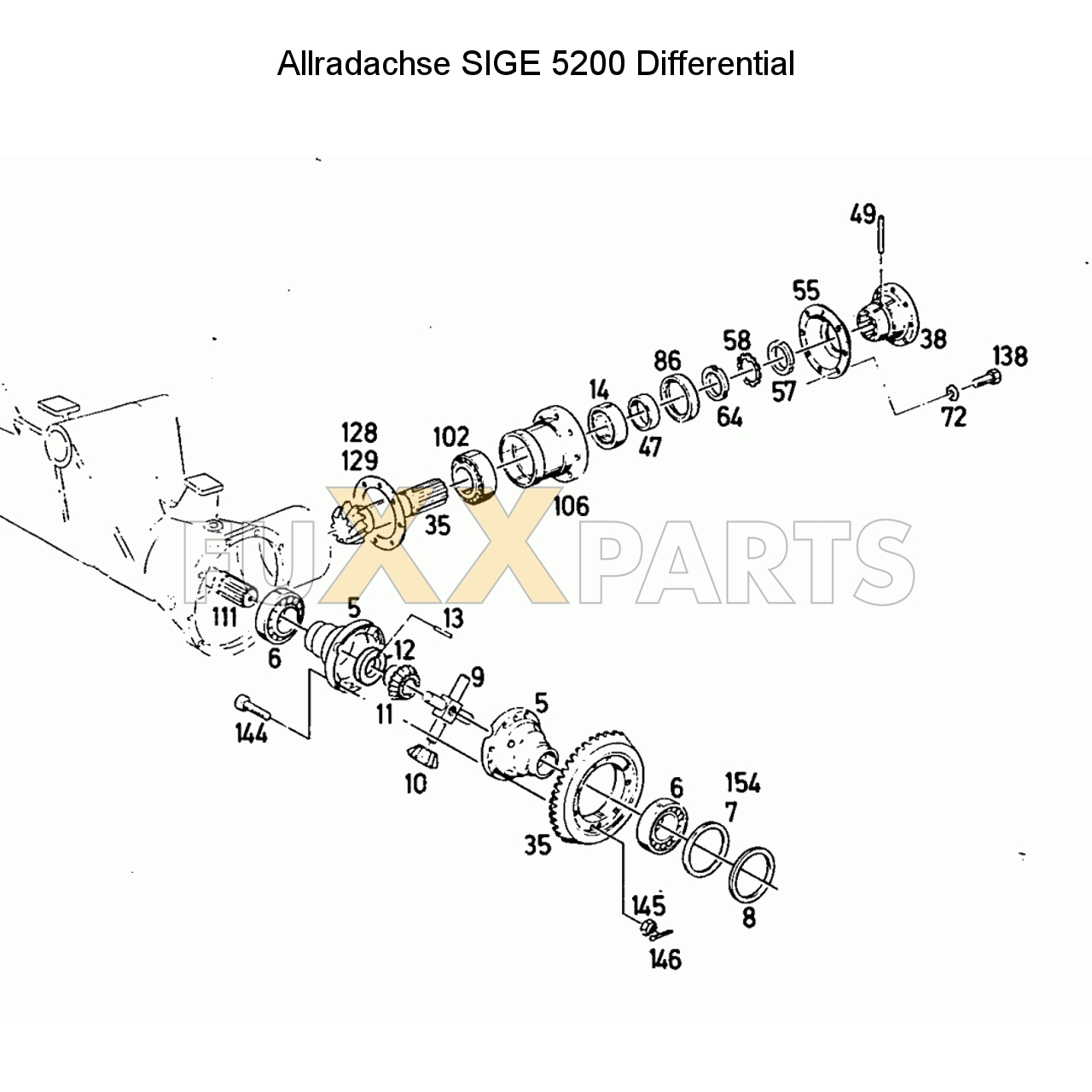 D 10006 Allradachse SIGE 5200 Differential