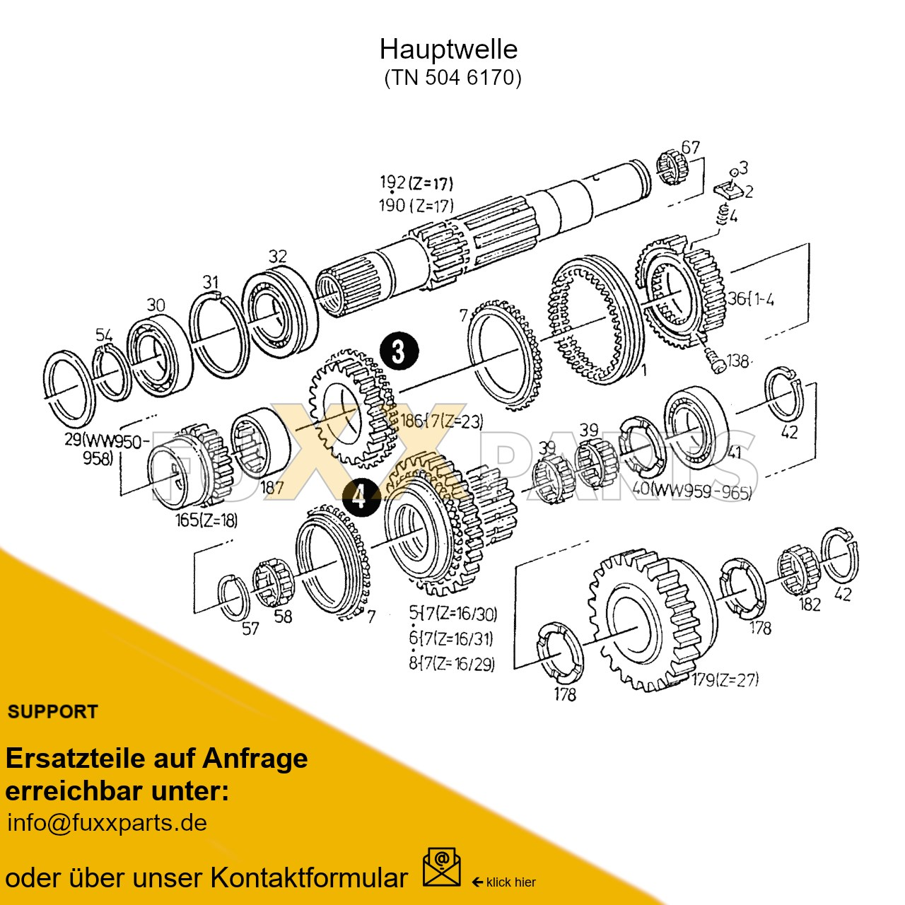 AgroXtra 3.57 Getriebewelle DualSplit 3
