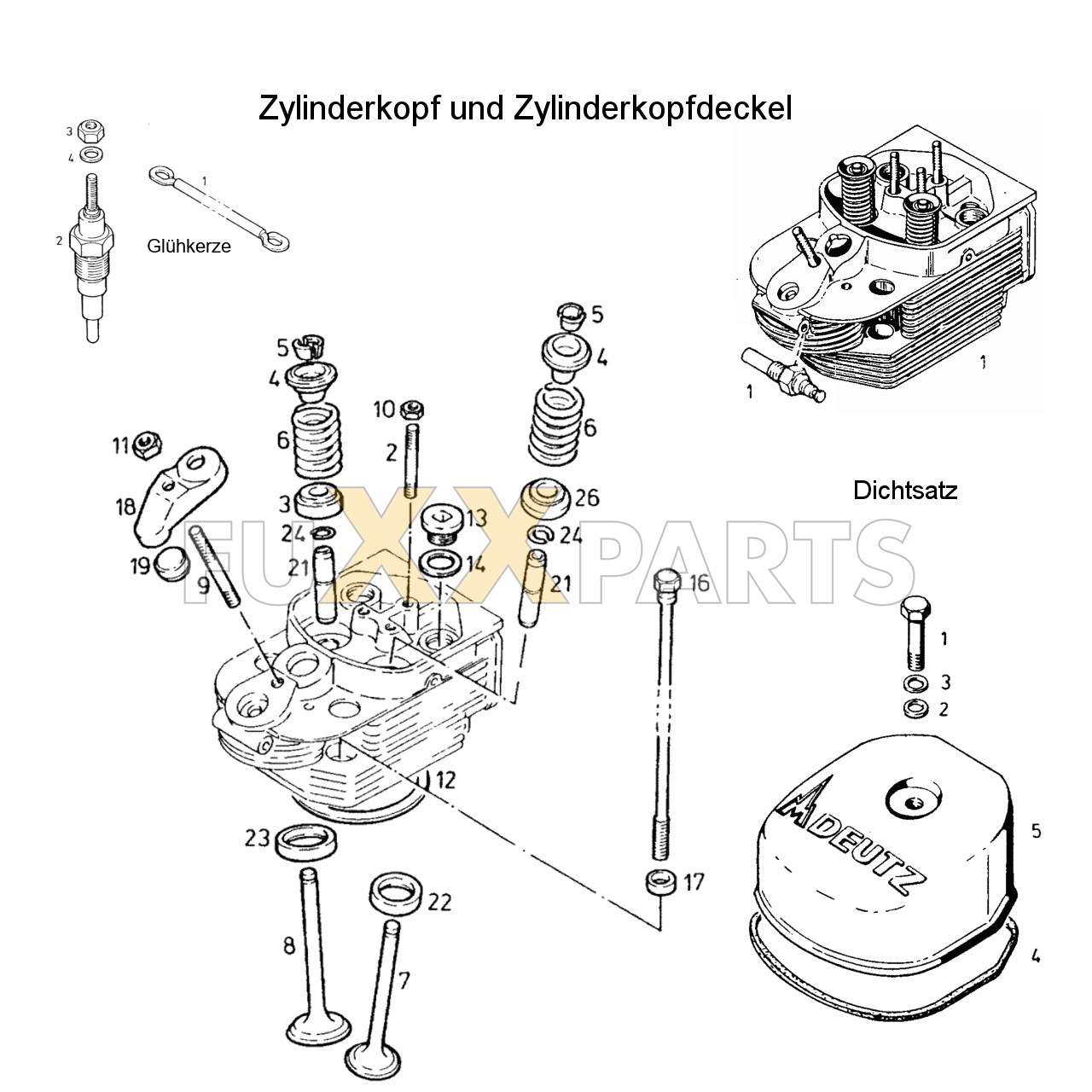 AgroXtra 6.07 Zylinderkopf und Zylinderkopfdeckel