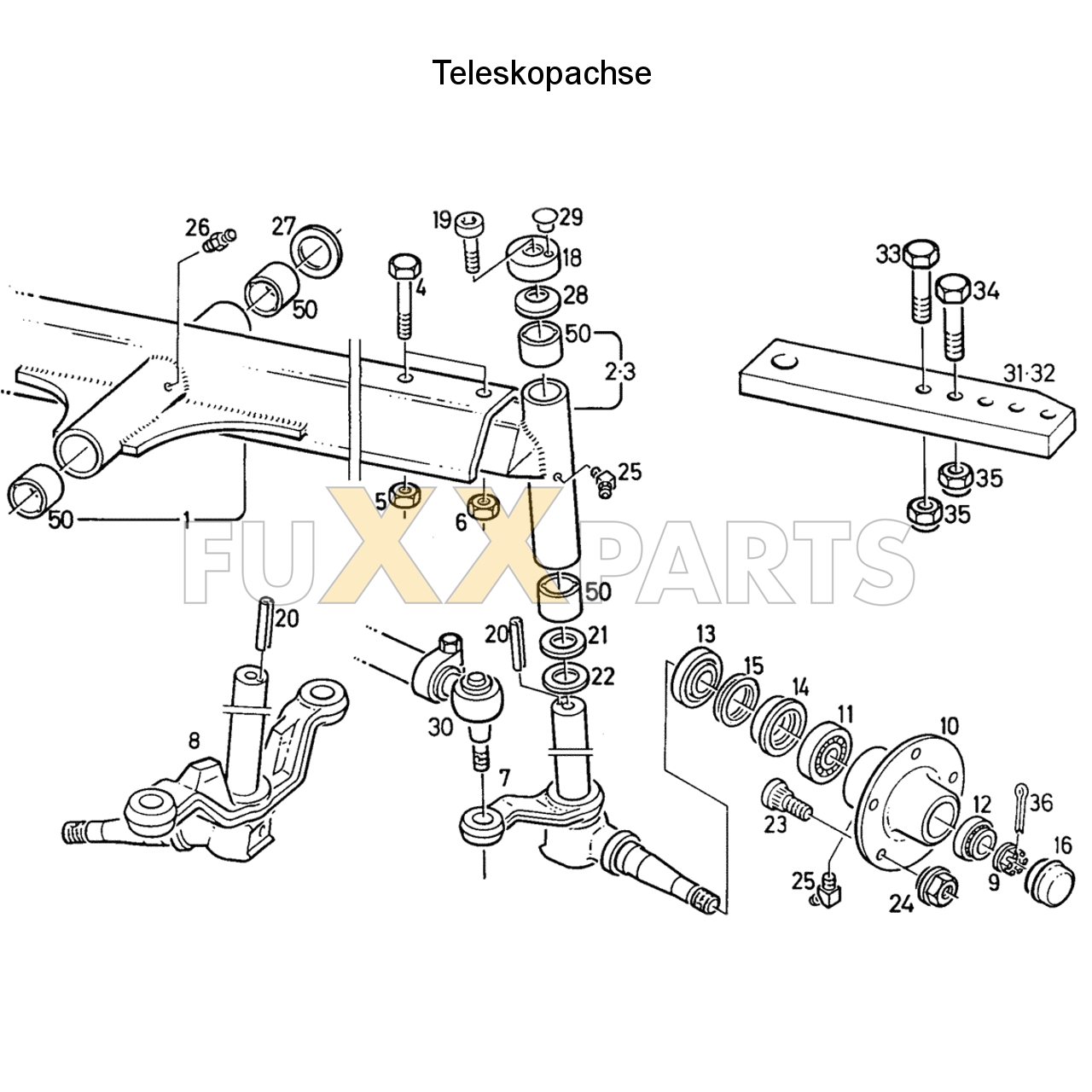 D 4507 C Teleskopachse