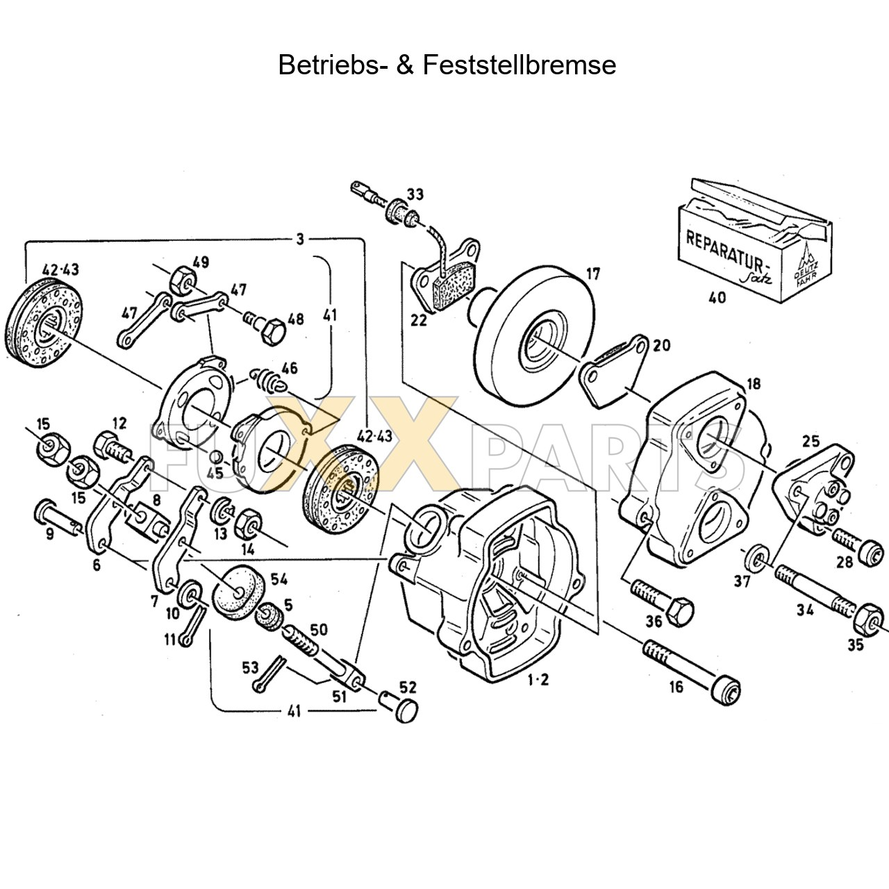 DX 140-76XX Betriebs- & Feststellbremse