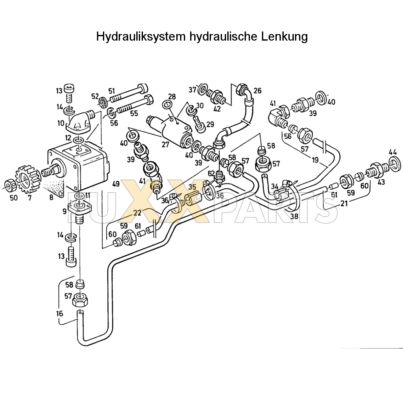D 5207 Hydrauliksystem hyd. Lenkung