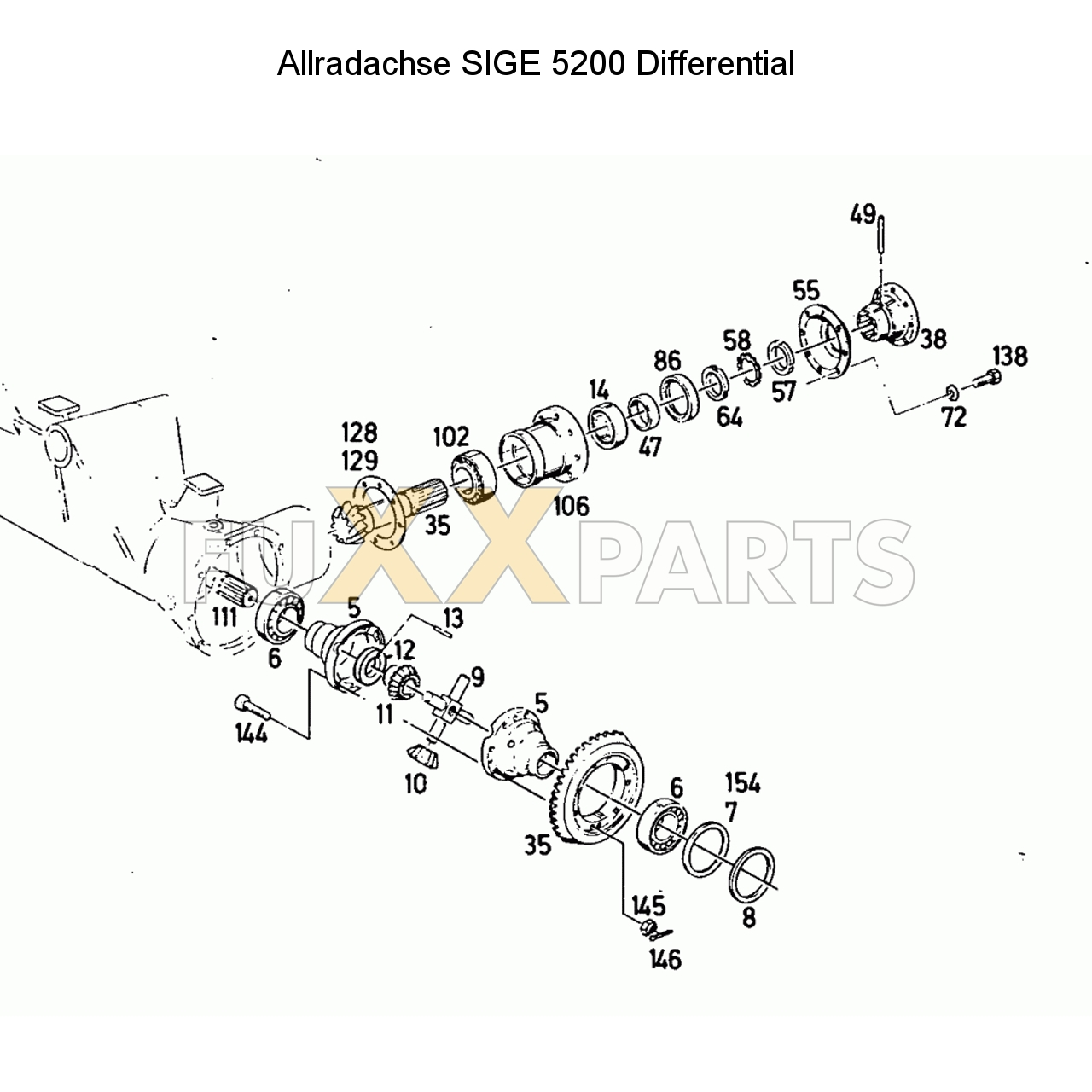 D 8006 Allradachse SIGE 5200 Differential