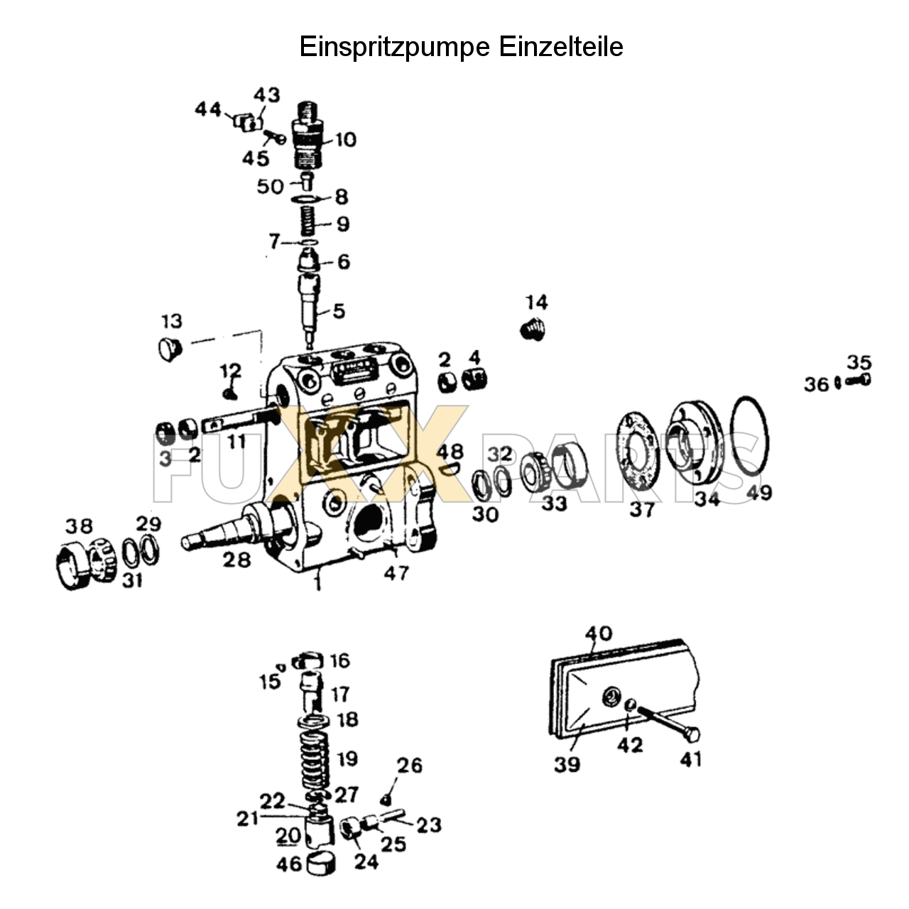 D 6007 C Einspritzpumpe Einzelteile