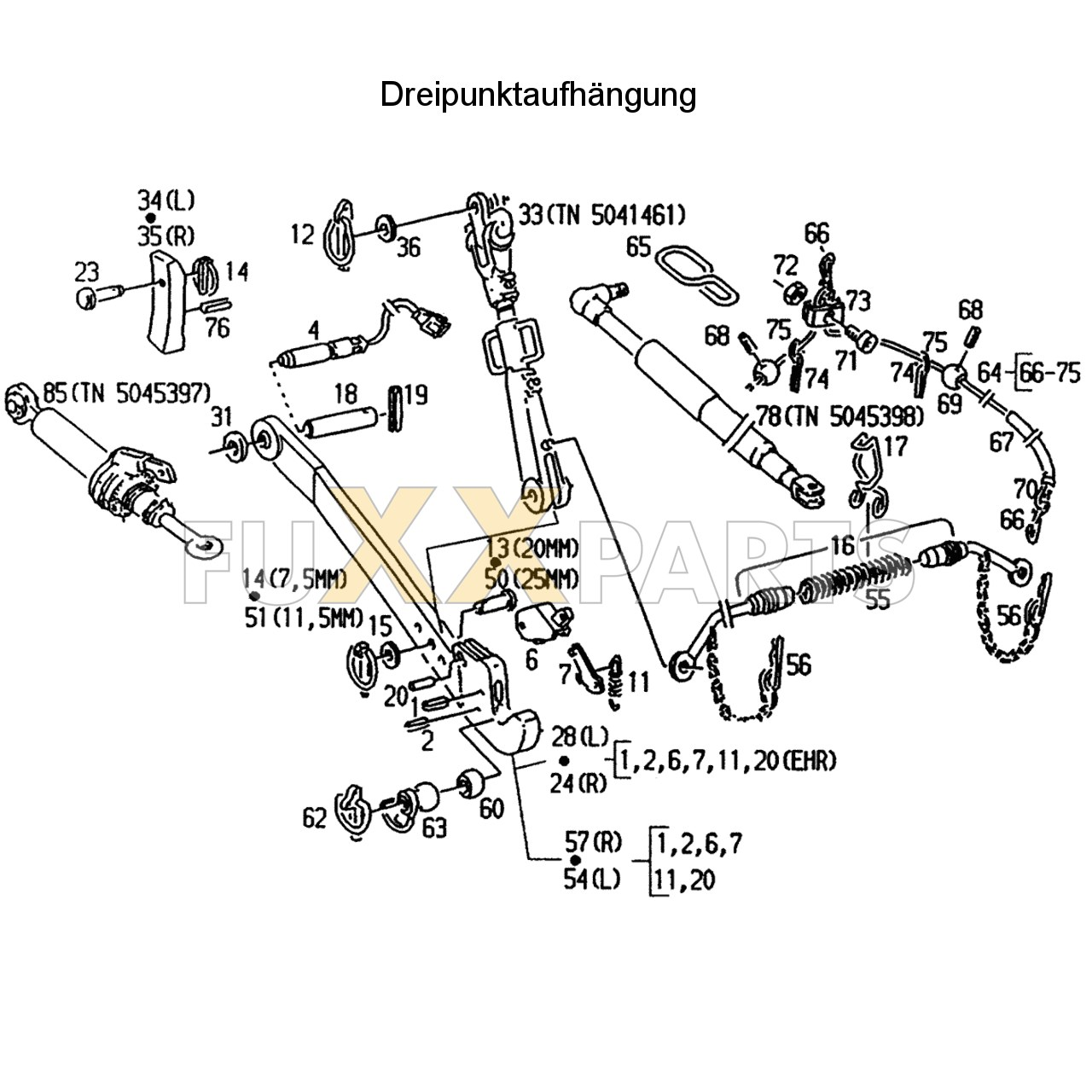 DX 4.10 Dreipunktaufhängung
