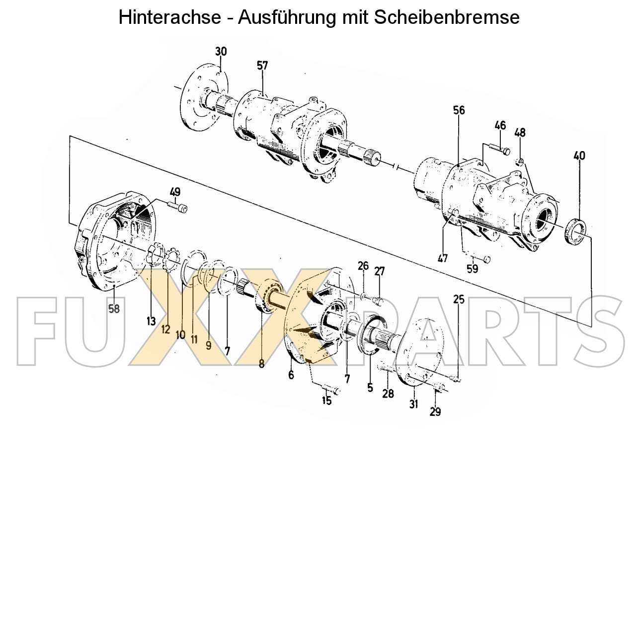 D 3006 Hinterachse Scheibenbremse