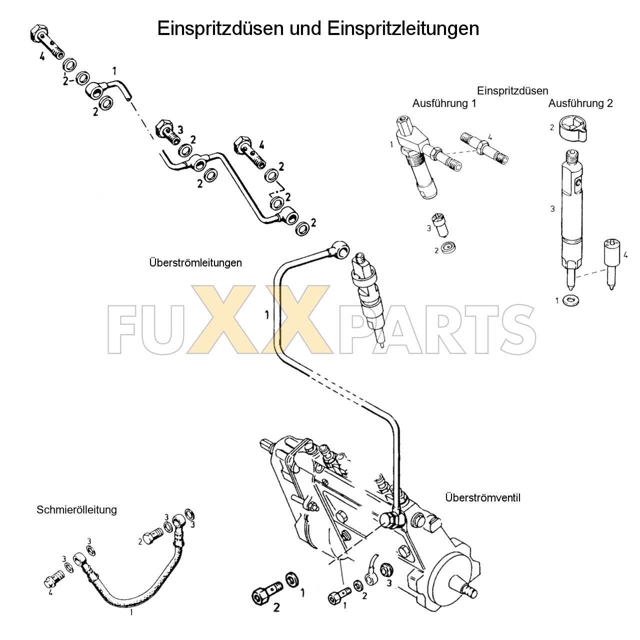 AgroXtra 6.07 Einspritzdüuesen und Einspritzleitungen