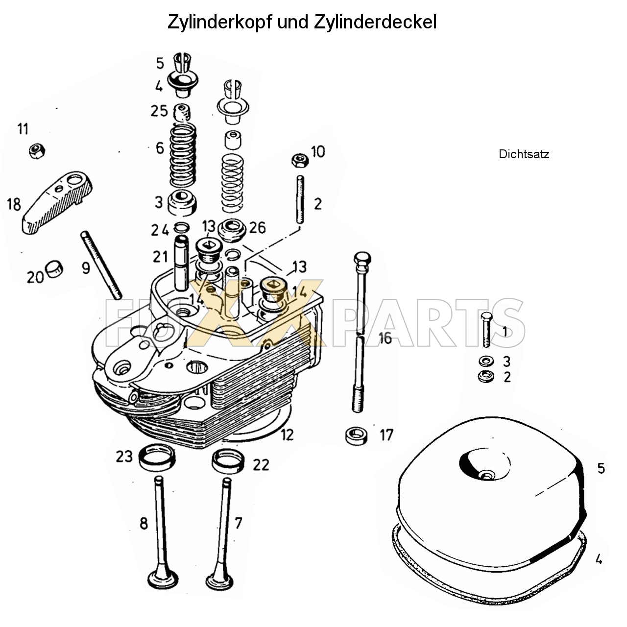 D 6806 Zylinderkopf und Zylinderdeckel