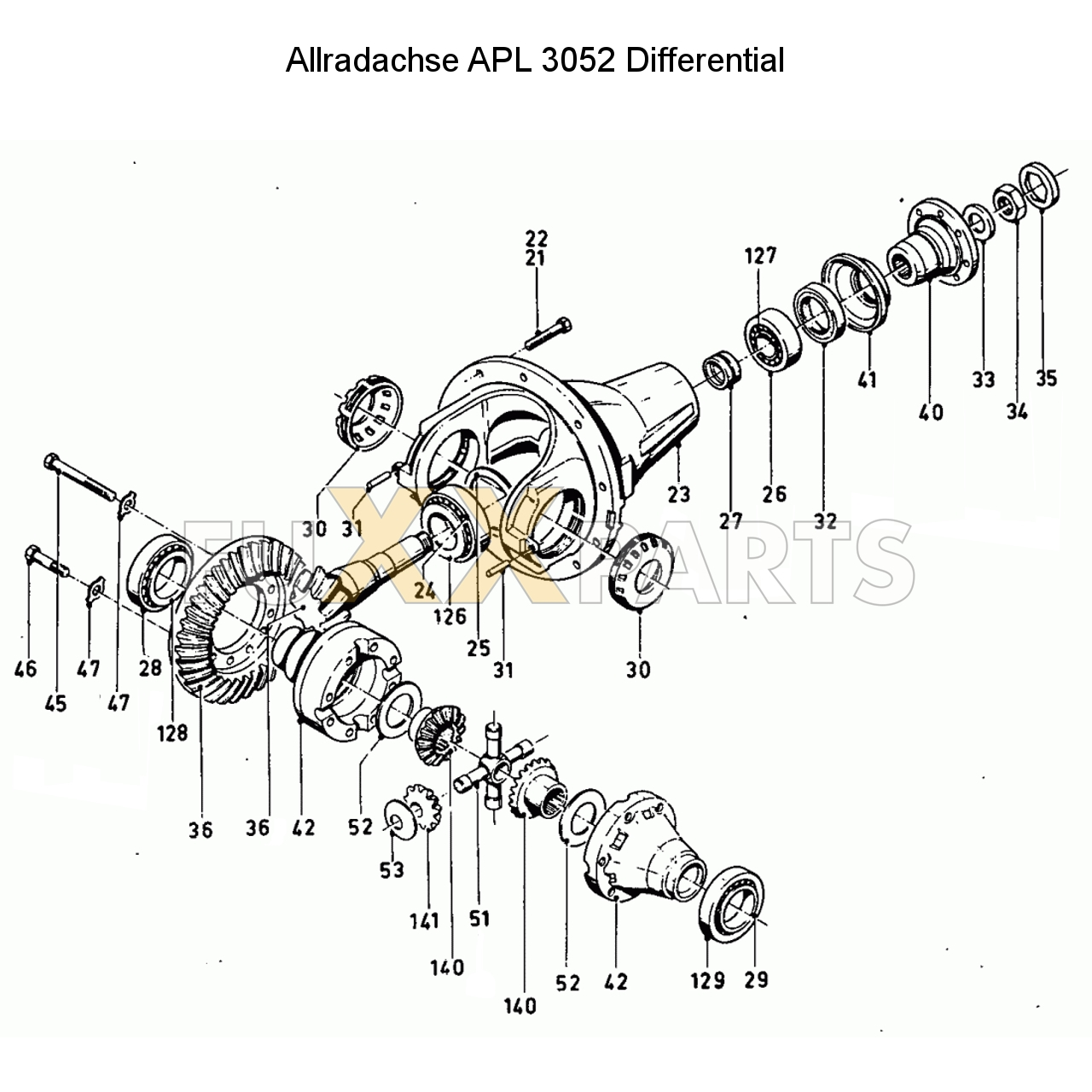 D 10006 Allradachse APL 3052 Differential