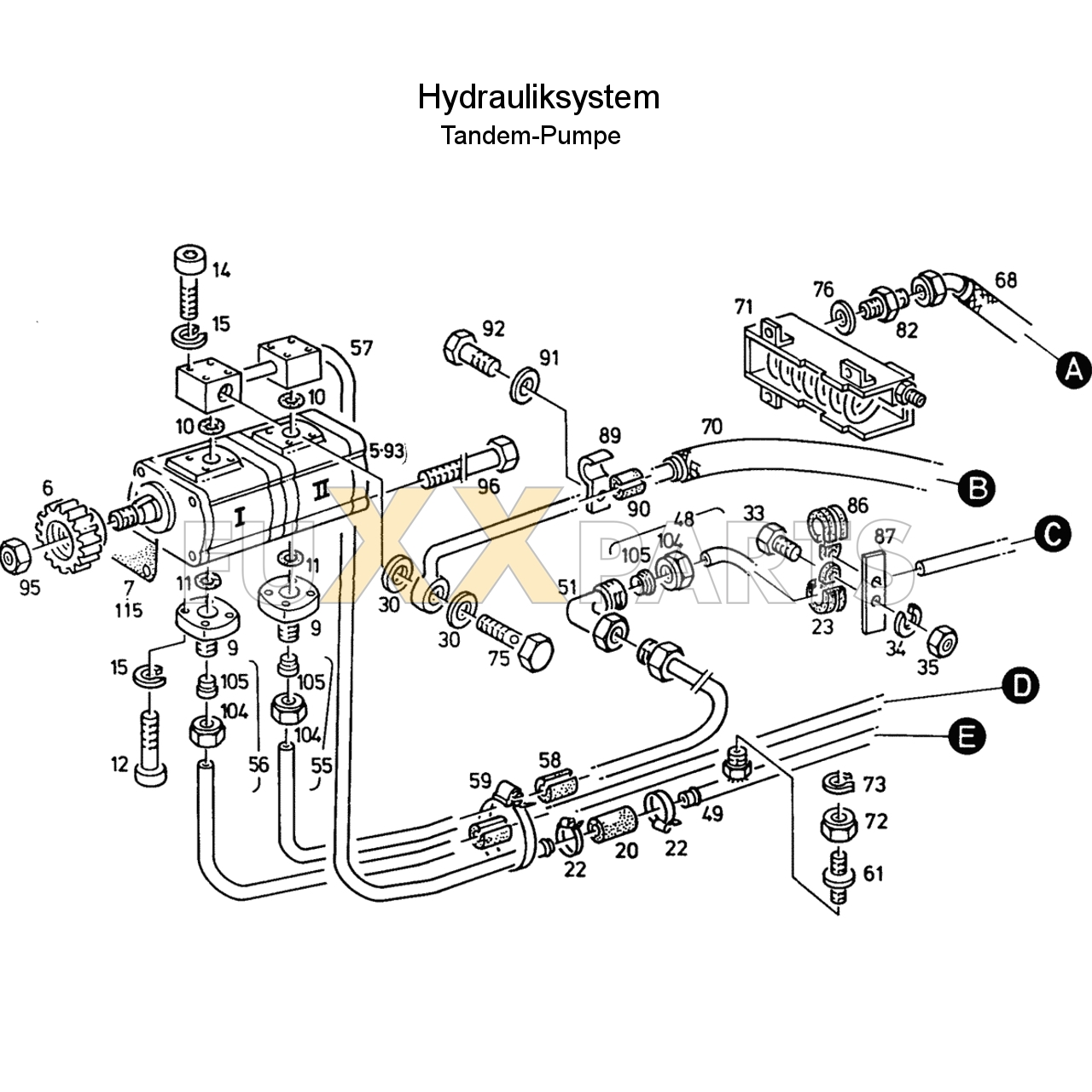 D 7807 C Hydrauliksystem Tandem 1
