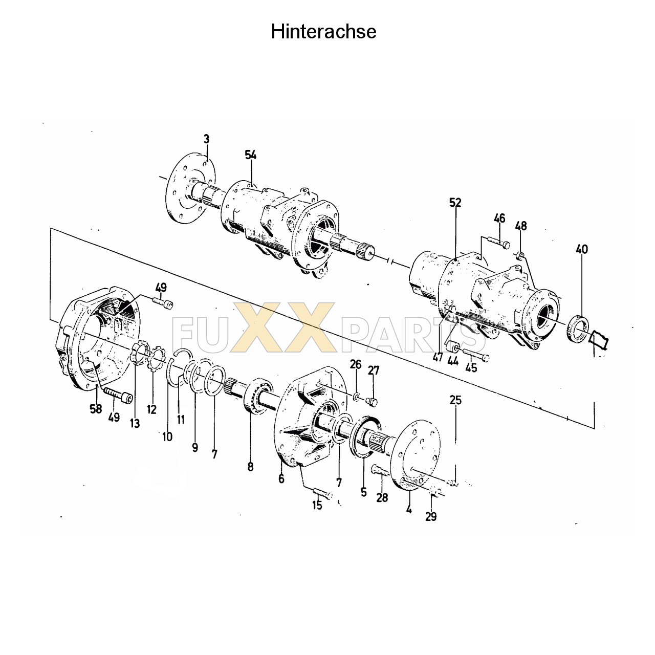 D 5206 Hinterachse