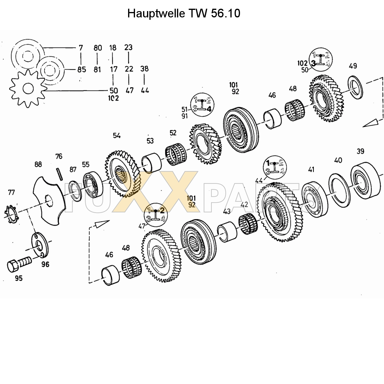 D 7206 Hauptwelle TW 56.10