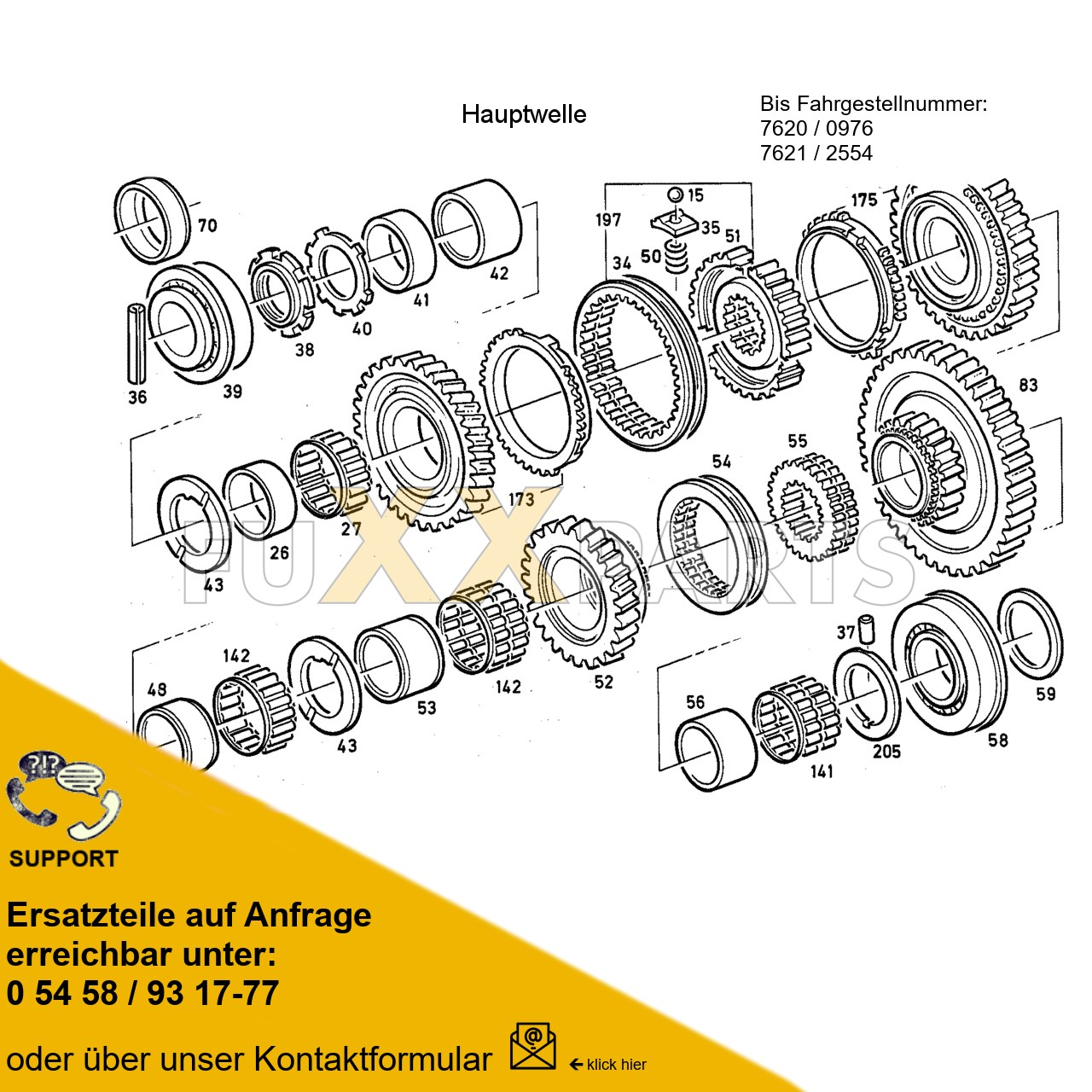 DX 110-76XX Wechselgetriebe Synchronisiert 3
