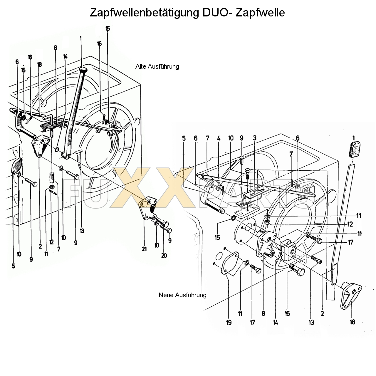 D 6806 Zapfwellenbetätigung DUO- Zapfwelle