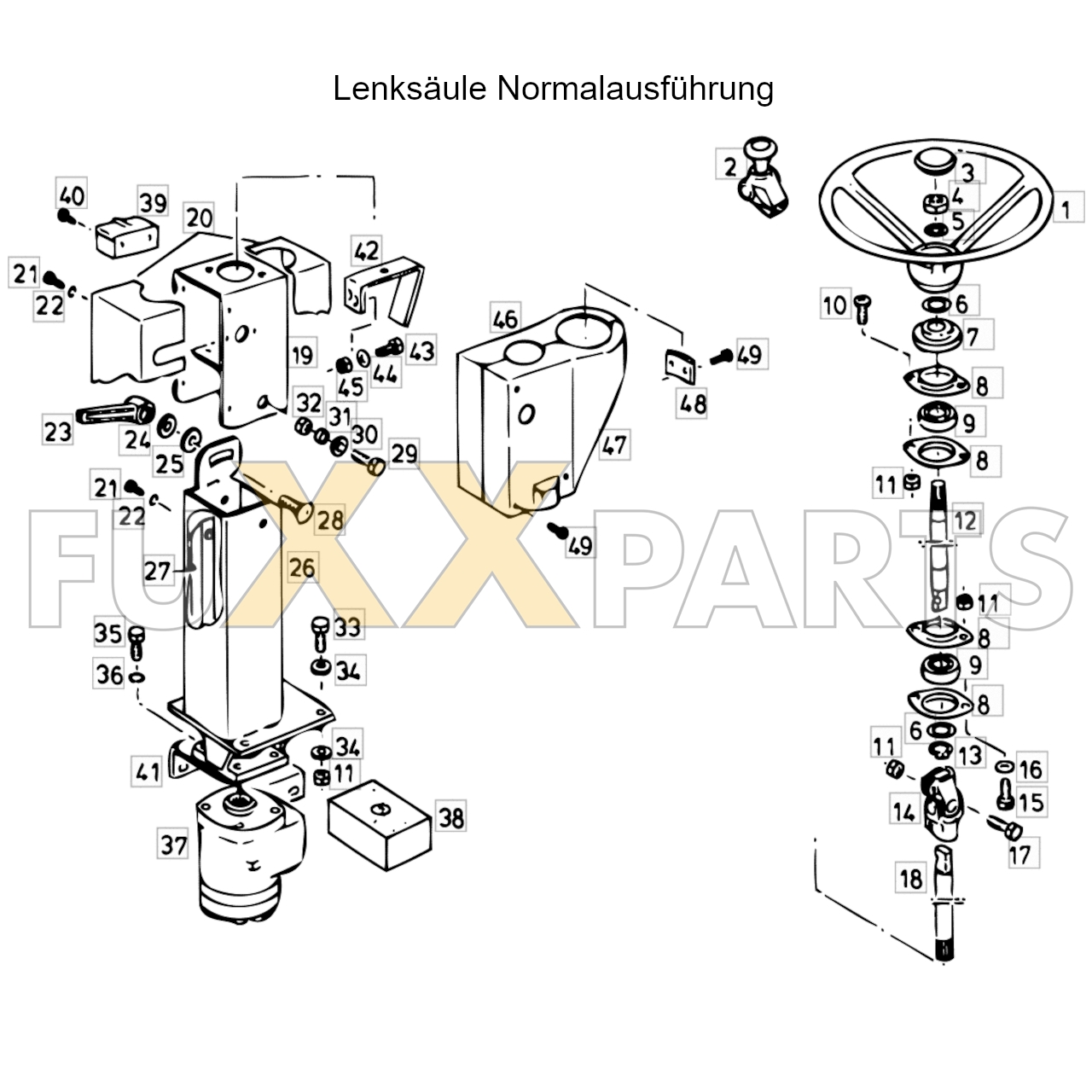 4080 Lenksäule Normalausführung