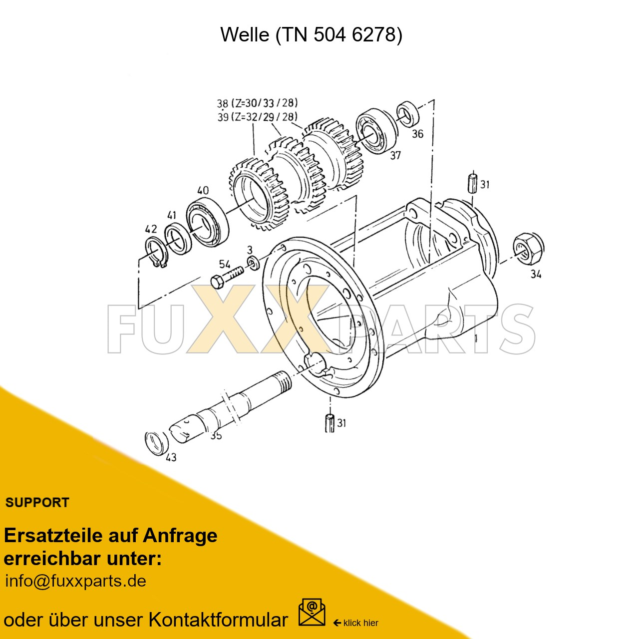 DX 3.50SC Getriebe Quadro-Split 1