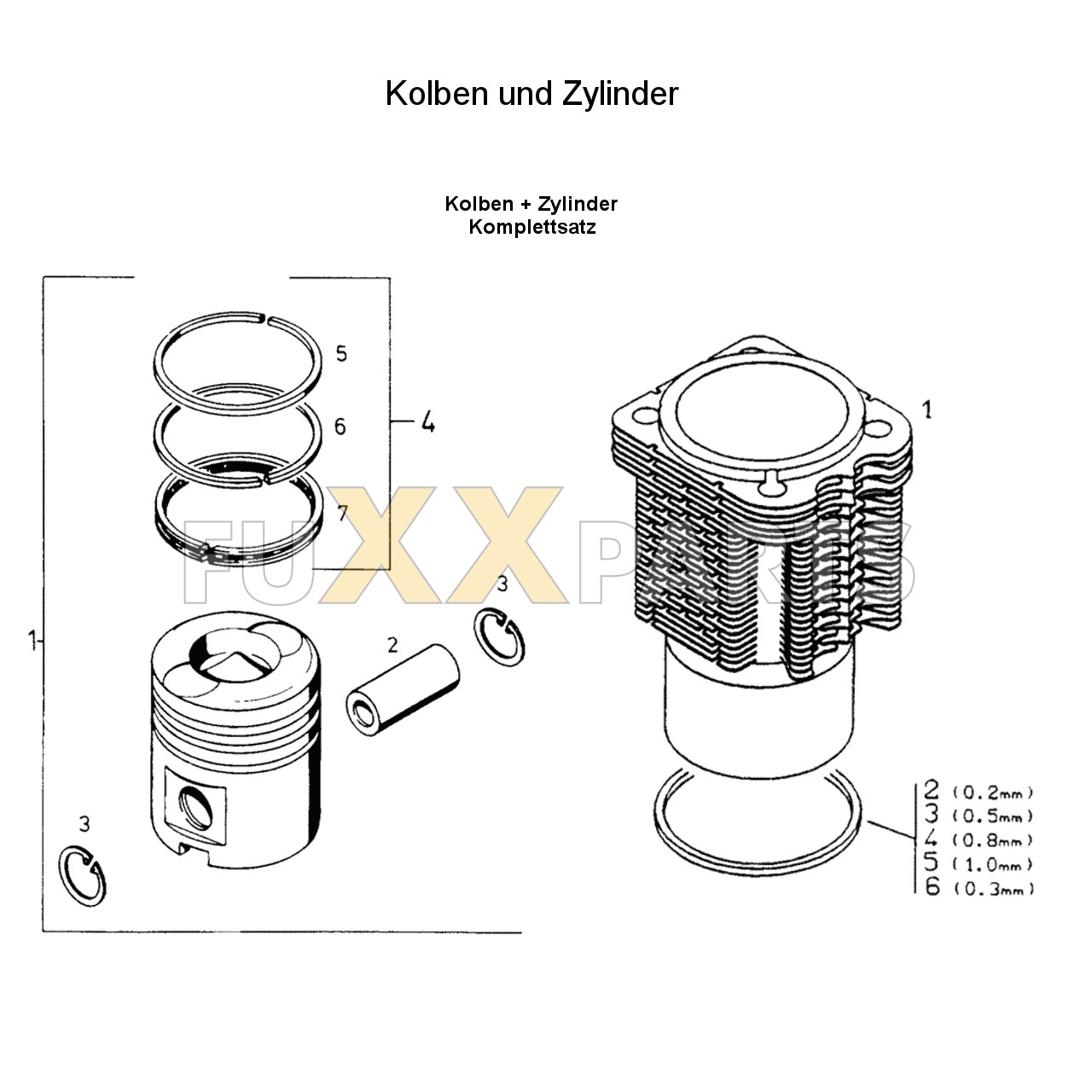 AgroXtra 3.57 Kolben und Zylinder