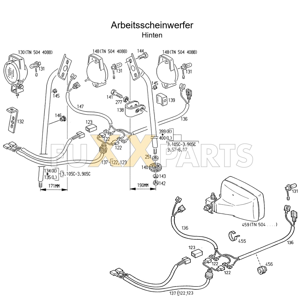AgroXtra 3.57 Arbeitsscheinwerfer Hinten