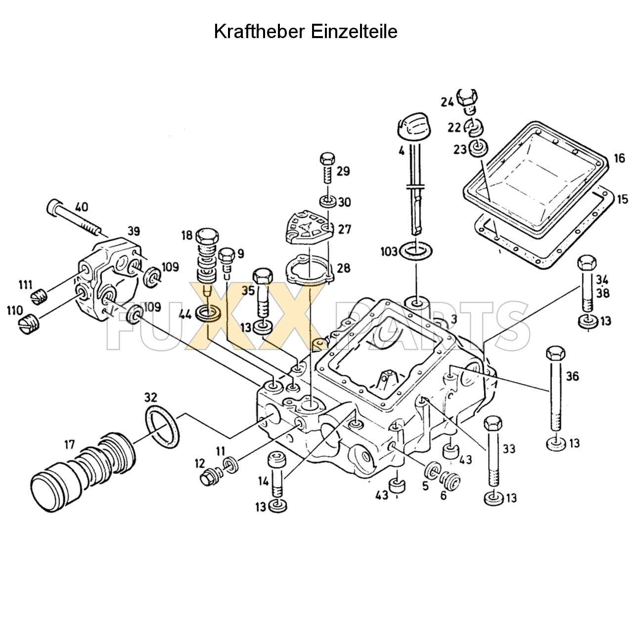 D 7207 C Kraftheber Einzelteile 1