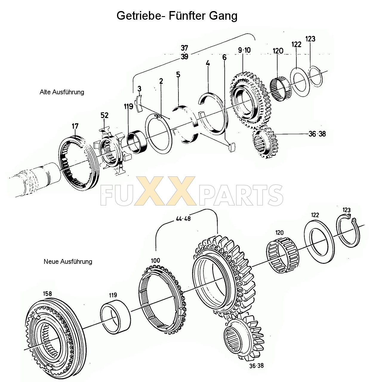 D 5206 Getriebe- Fünfter Gang