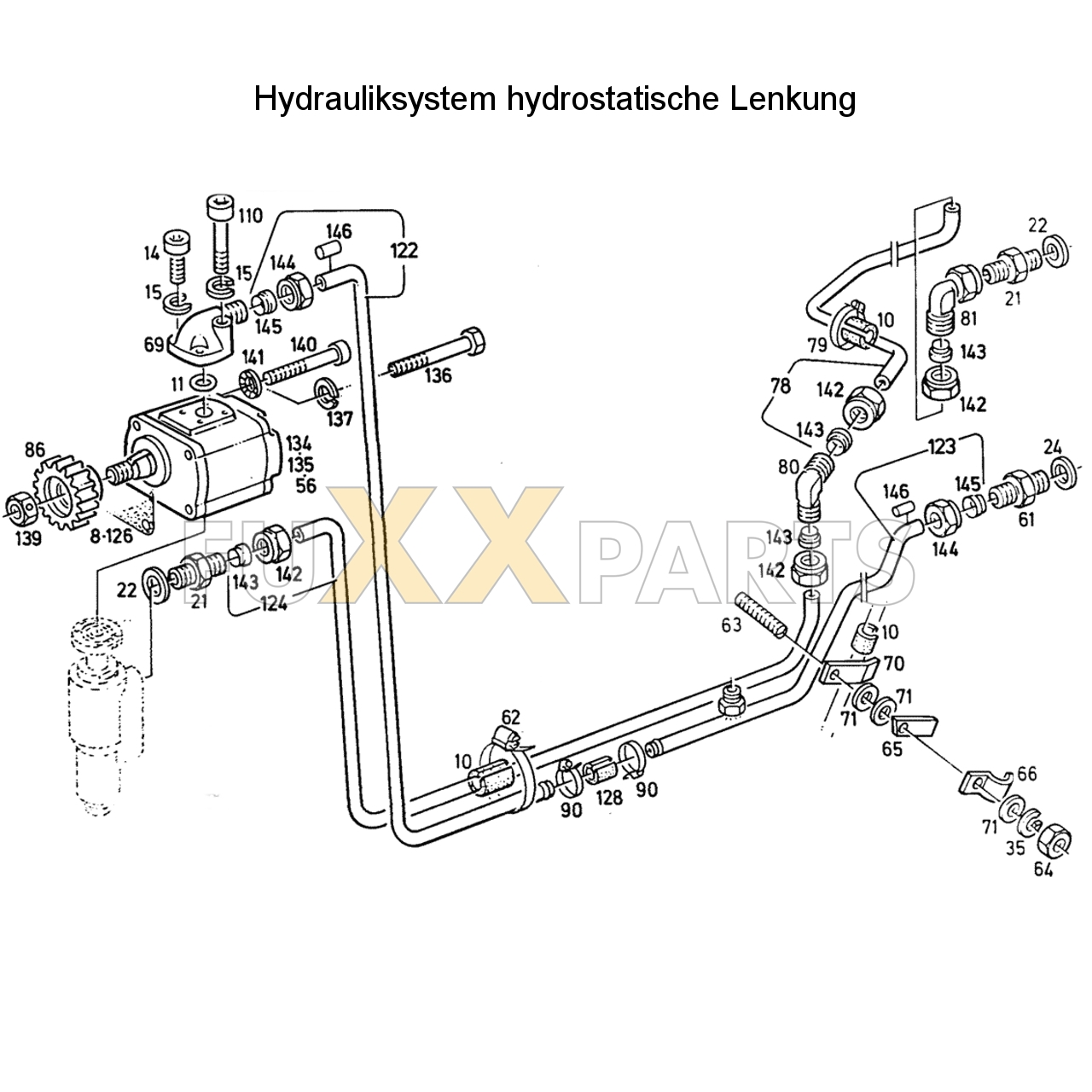 D 7207 Hydrauliksystem hyd. Lenkung