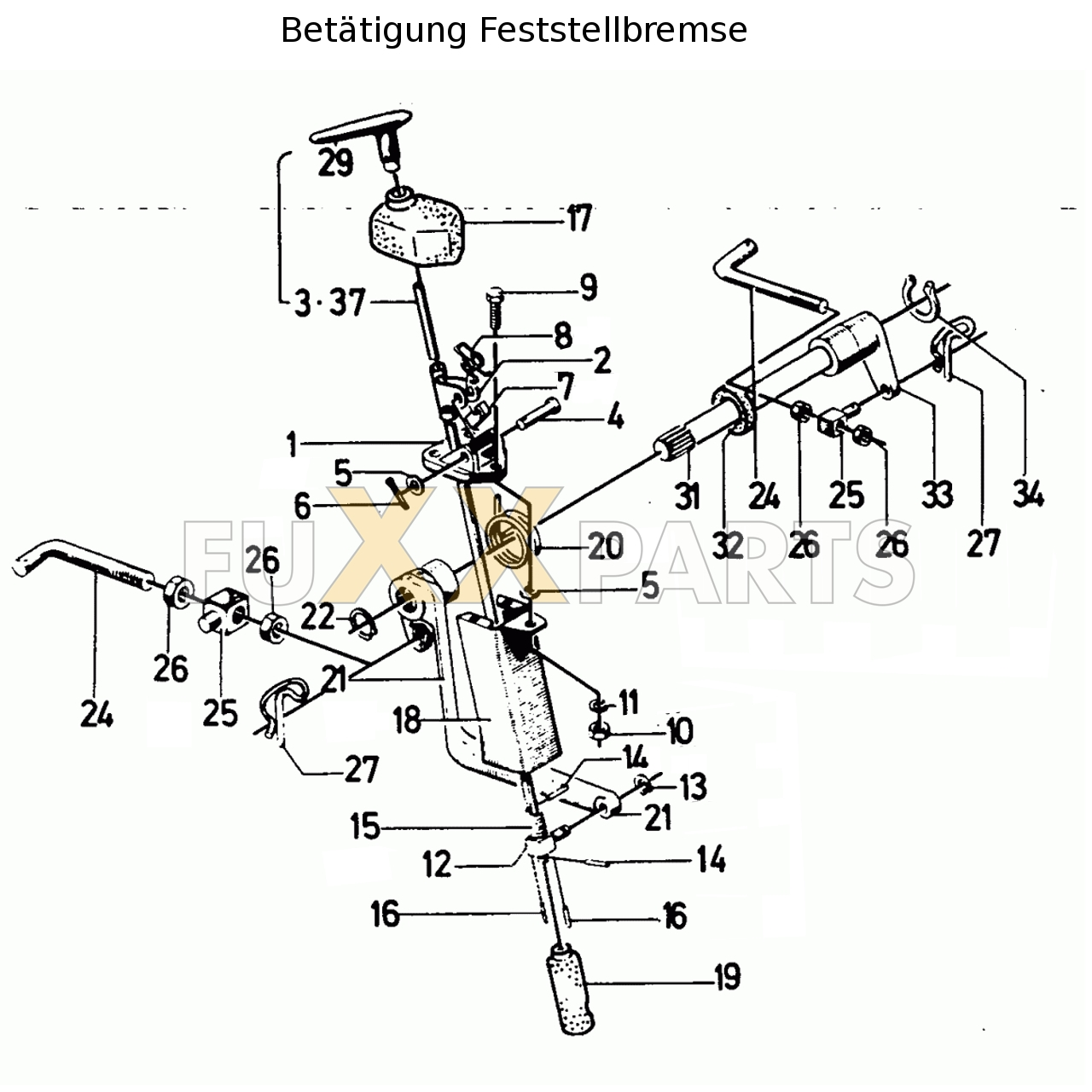 D 10006 Betätigung Feststellbremse