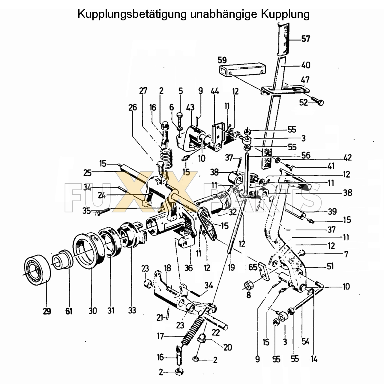 D 10006 Kupplungsbetätigung unabhängige Kupplung