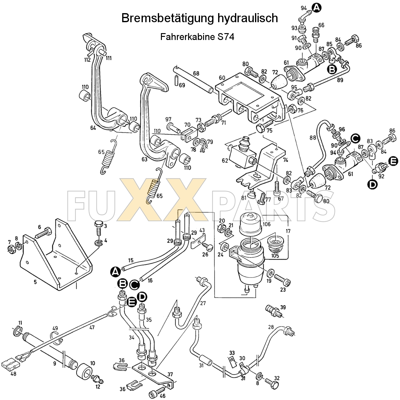 D 7807 Bremsbetätigung S74