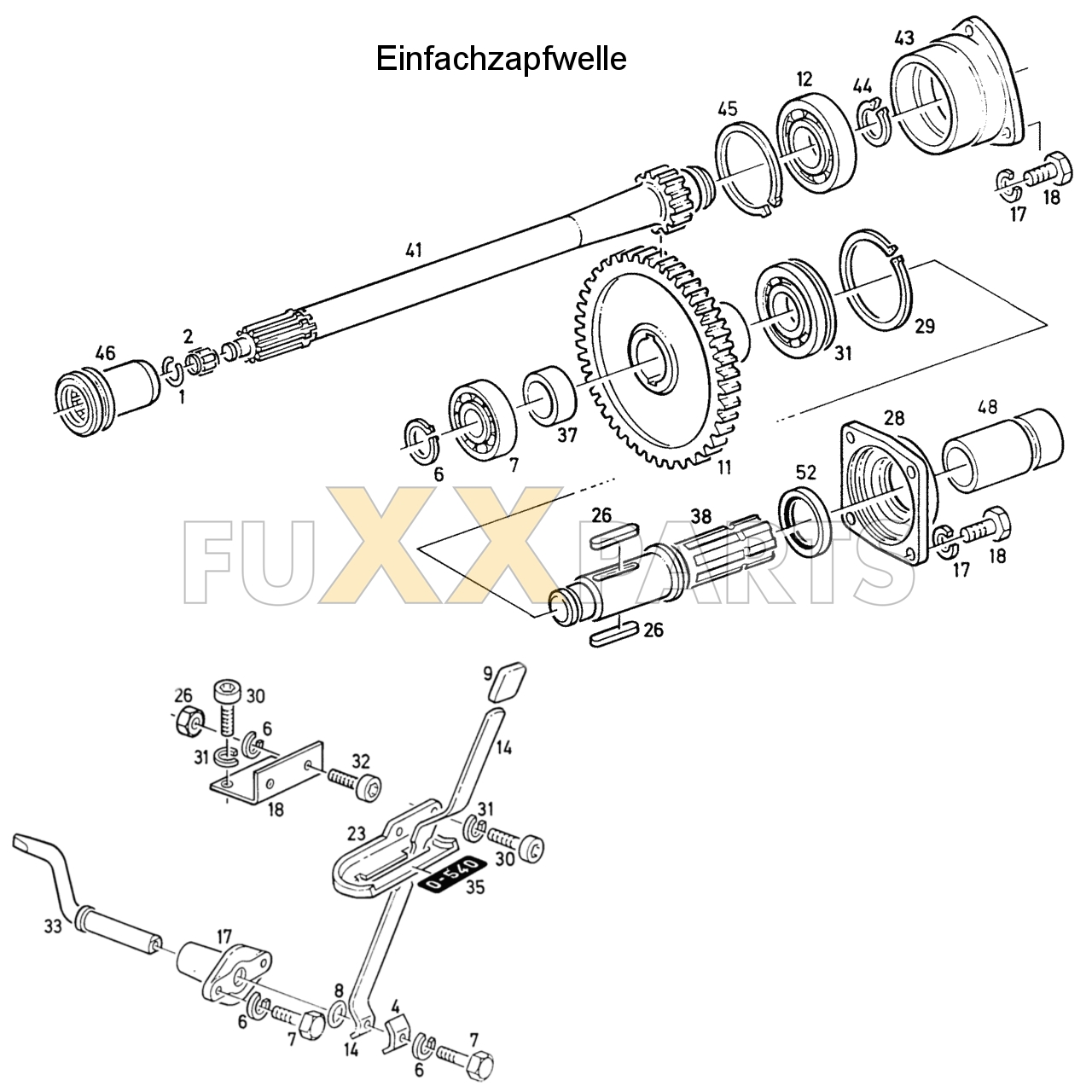 D 4507 Einfachzapfwelle