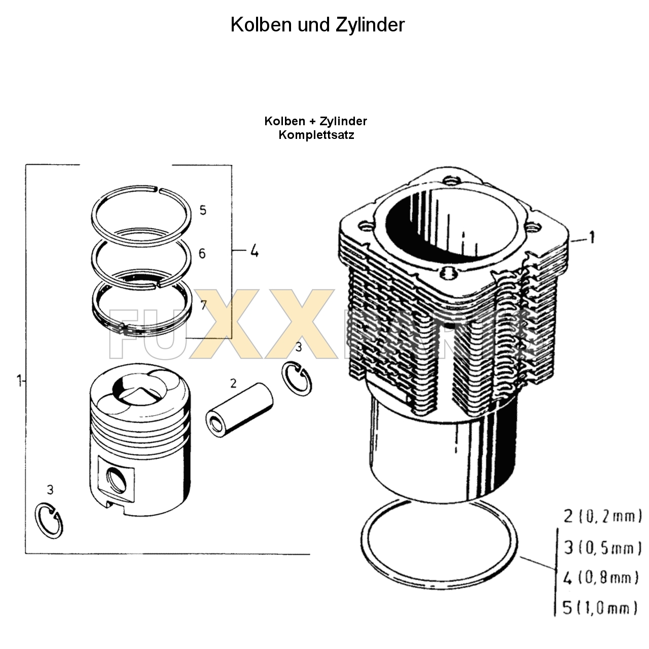 D 6807 C Kolben und Zylinder