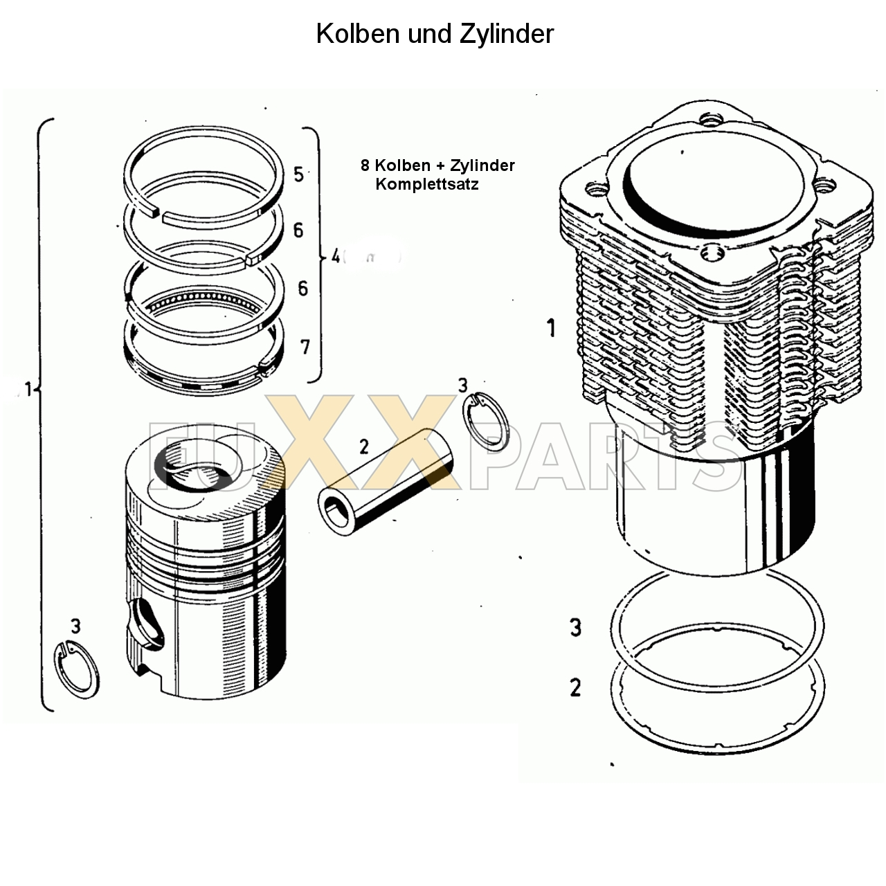 D 6206 Kolben und Zylinder