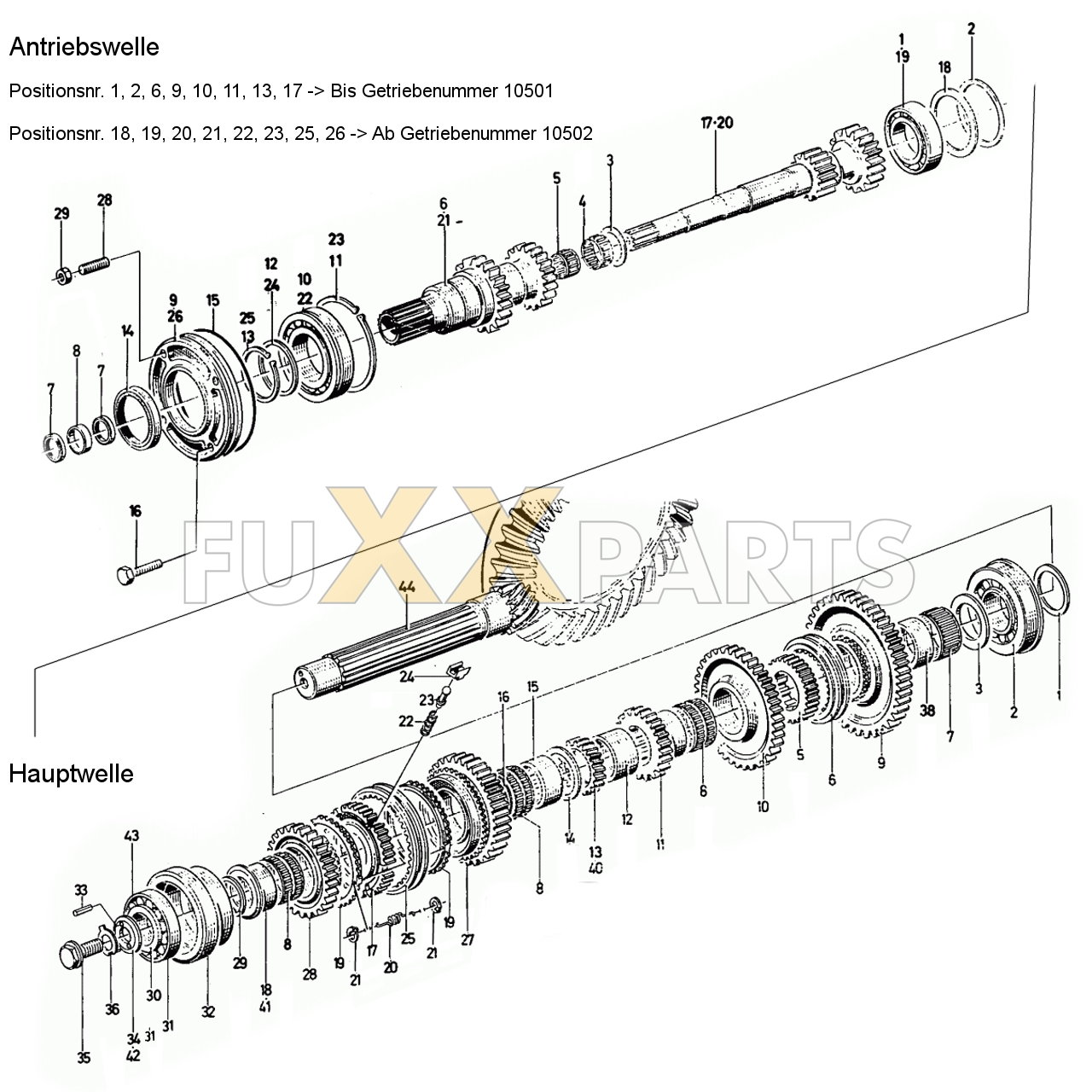 D 10006 Antriebswelle neue Ausführung