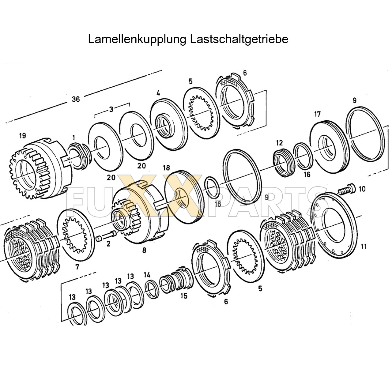 DX 140-76XX Lamellenkupplung Lastschaltgetriebe