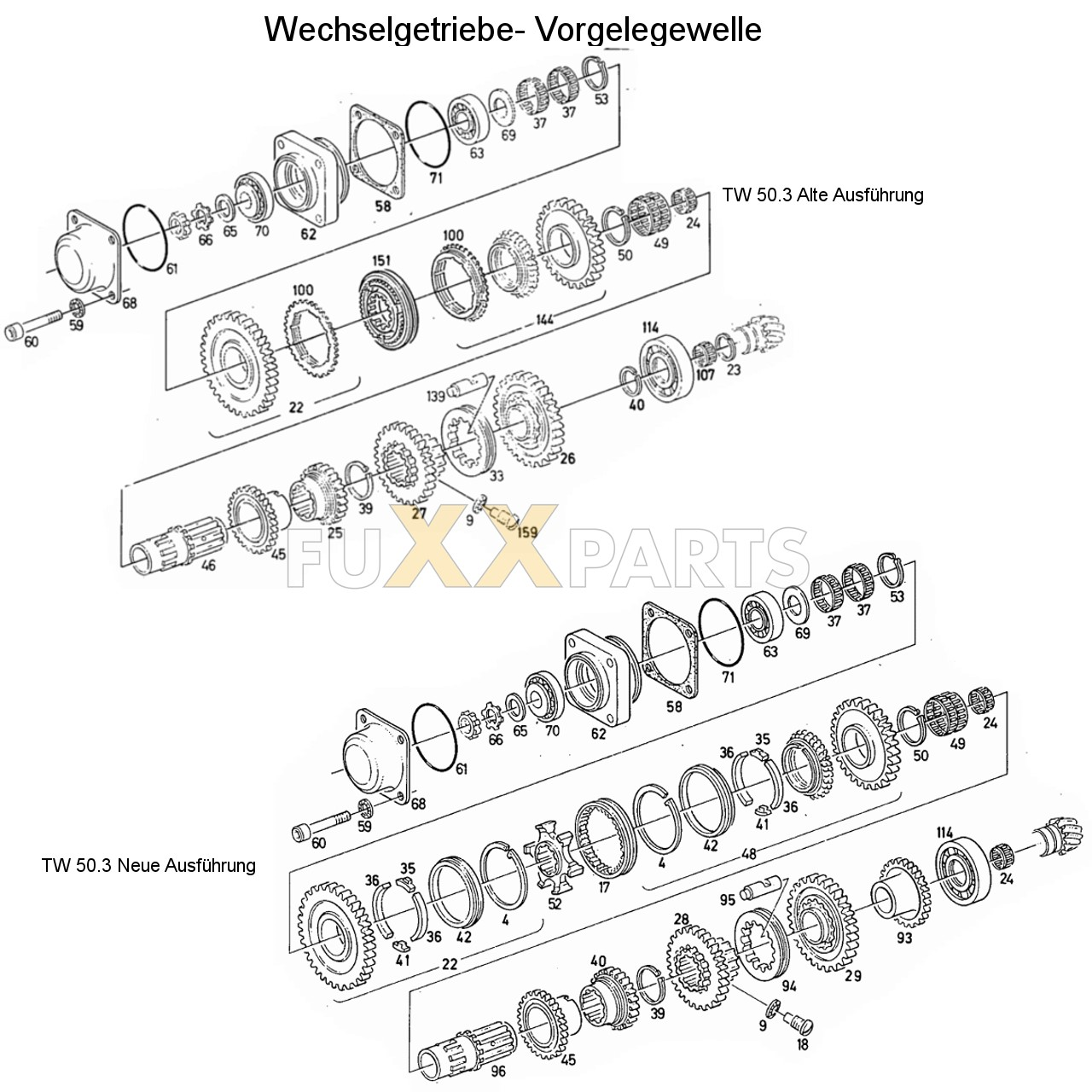 D 5206 Wechselgetriebe- Vorgelegewelle