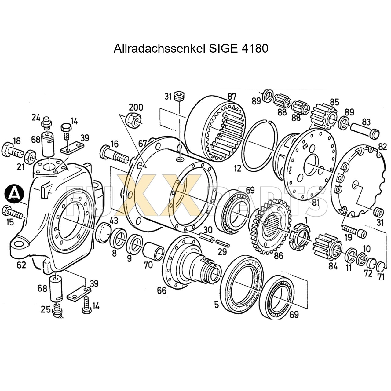 DX 92-78XX Allradachsschenkel SIGE 4180