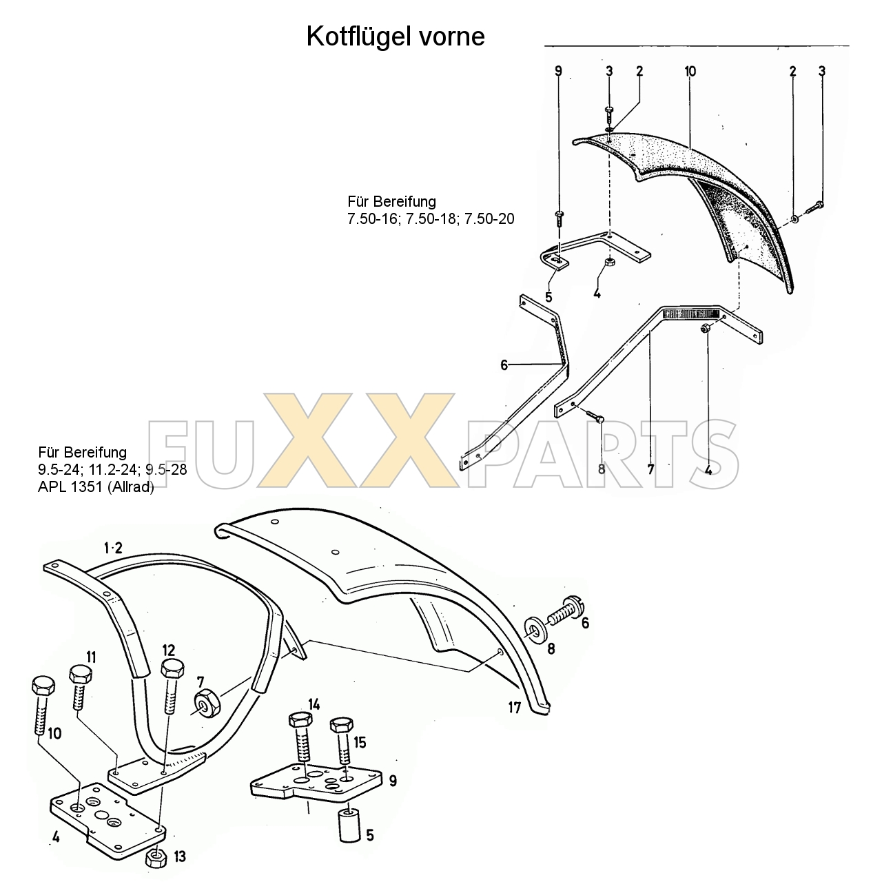 D 7206 Kotflügel vorne