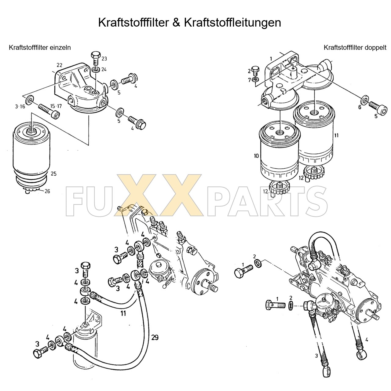 AgroPrima 4.31 Kraftstofffilter & Leitungen